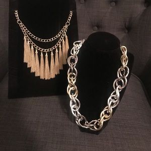 ✨Tri-color Links— Statement Necklace✨